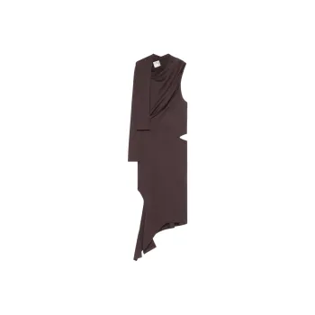 COURREGES Off Shoulder Dress 'Chocolate'