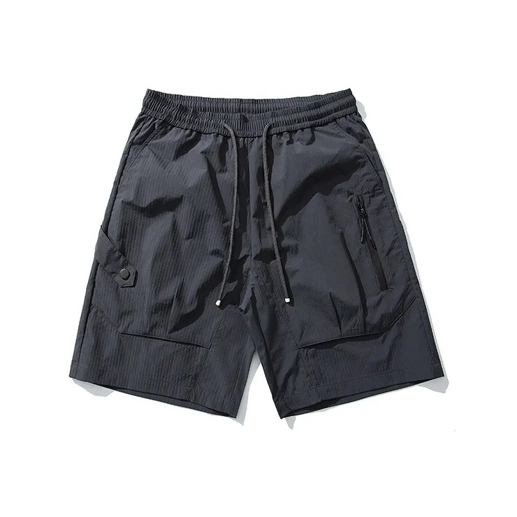 Flowers In Water Loose Fit Casual Shorts With Large Pocket Workwear Knee Length Pants Unisex-0