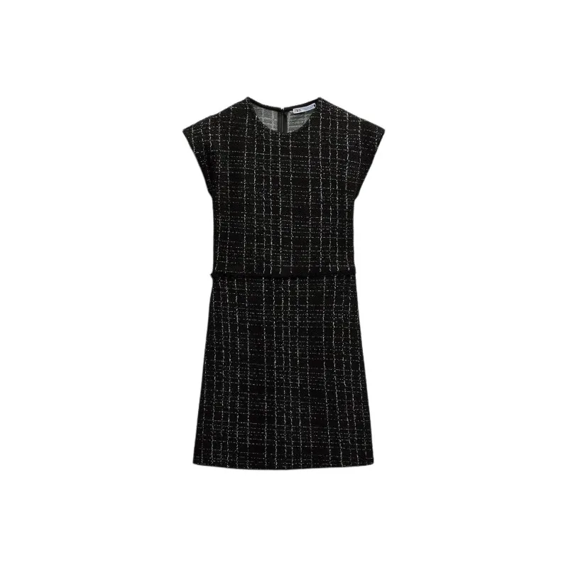 ZARA Sleeveless Dress Women's Black-0