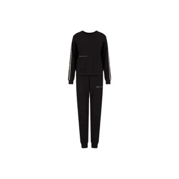 EMPORIO ARMANI EA7 SS25 Sweatshirt Set Women's Black