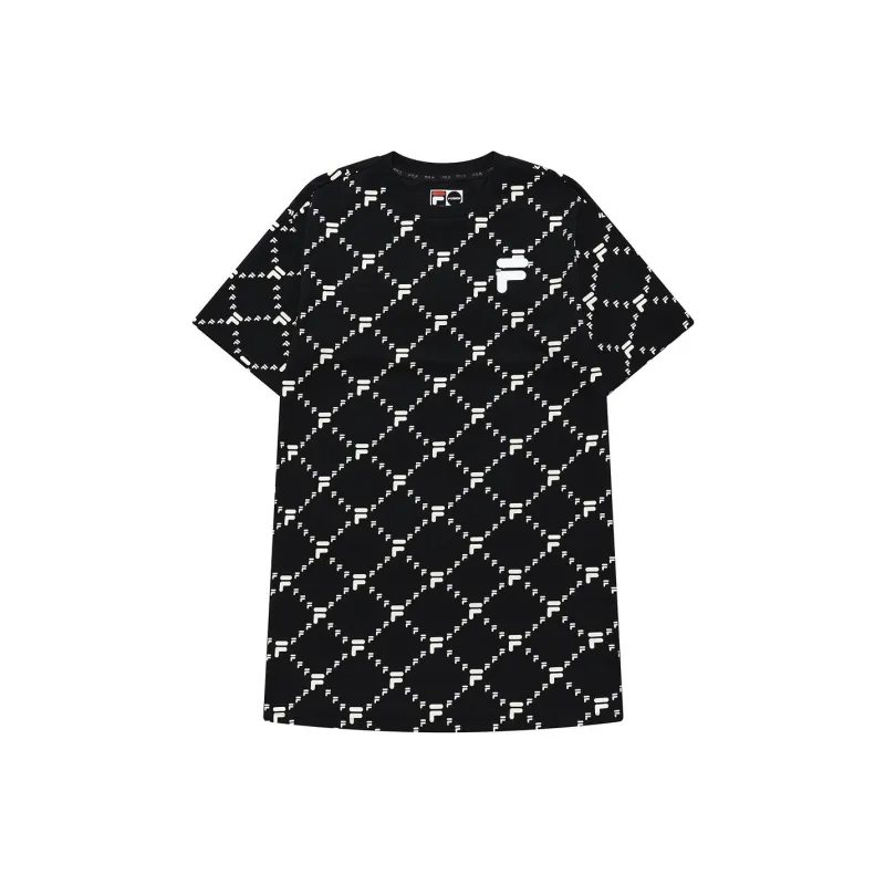 FILA FUSION Short Sleeved Dresses Women's Pitch Black-0