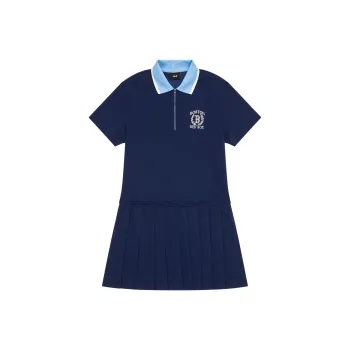 MLB MLB College Style Series SS24 Short Sleeved Dresses Women's Dark Blue