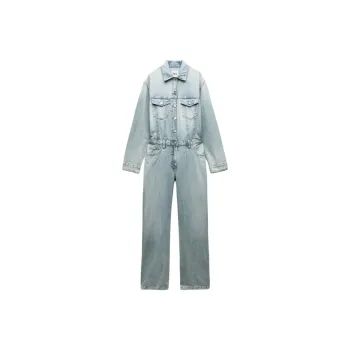 ZARA Jumpsuit Women's Light Blue