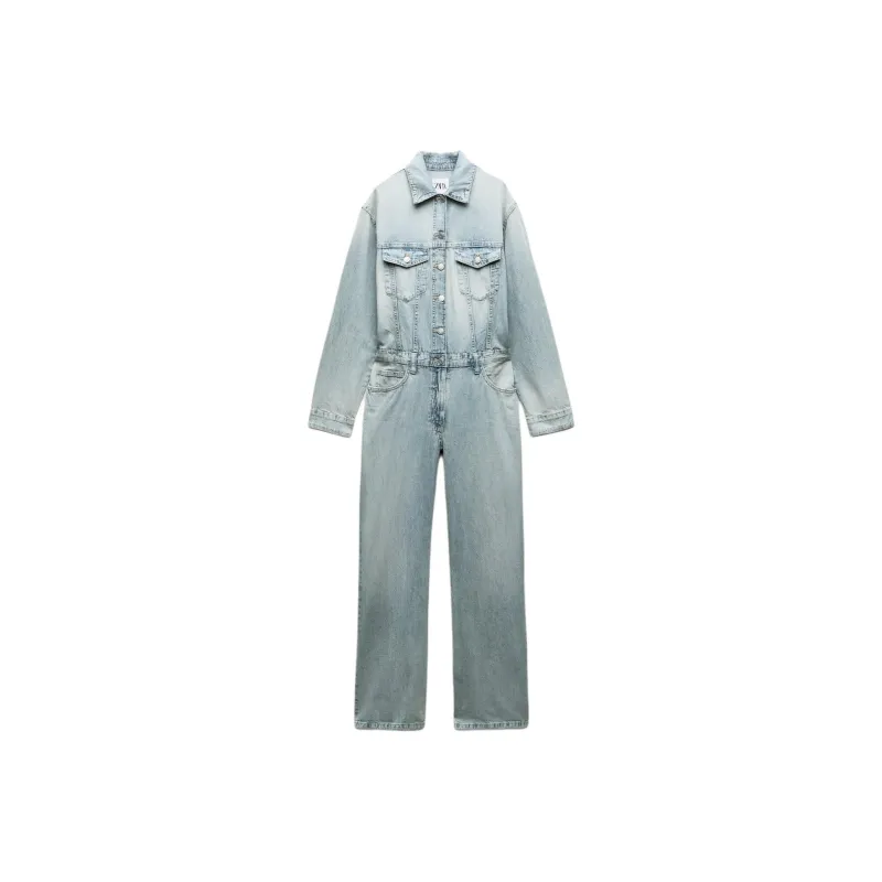 ZARA Jumpsuit Women's Light Blue-0