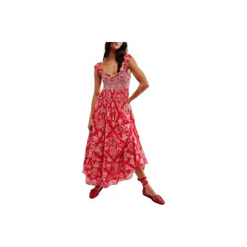 FREE PEOPLE Forever Favorite Maxi Dress Short-Sleeved Dresses Women's Strawberry Combo