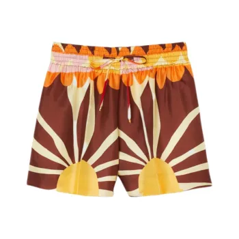 Sandro Casual Shorts Women's Brown Yellow