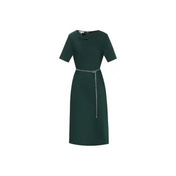 BBLLUUEE Short Sleeved Dress Women's Turquoise