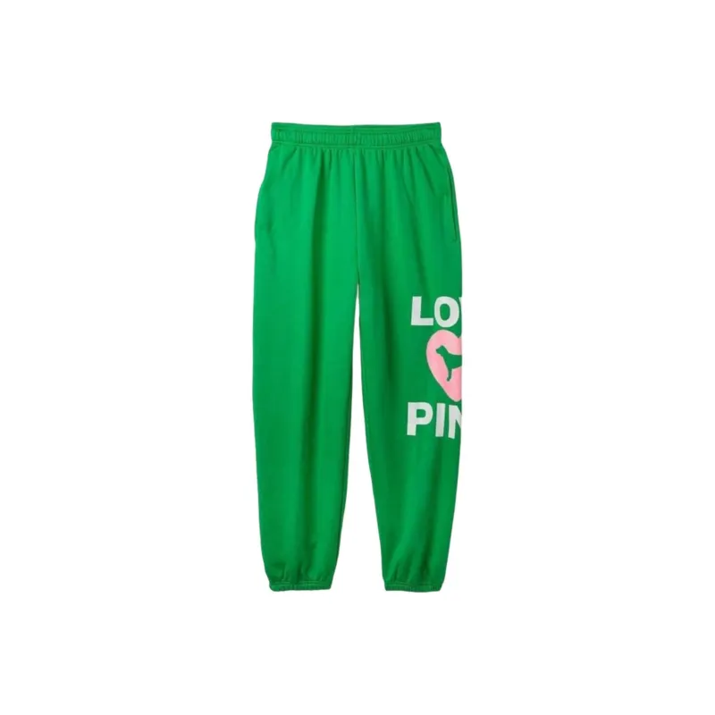 Victoria's Secret Knitted Sports Pants Women's Green Logo-0