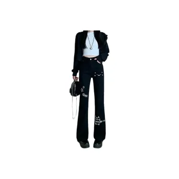 XIANSINIAO Jeans Women's Black