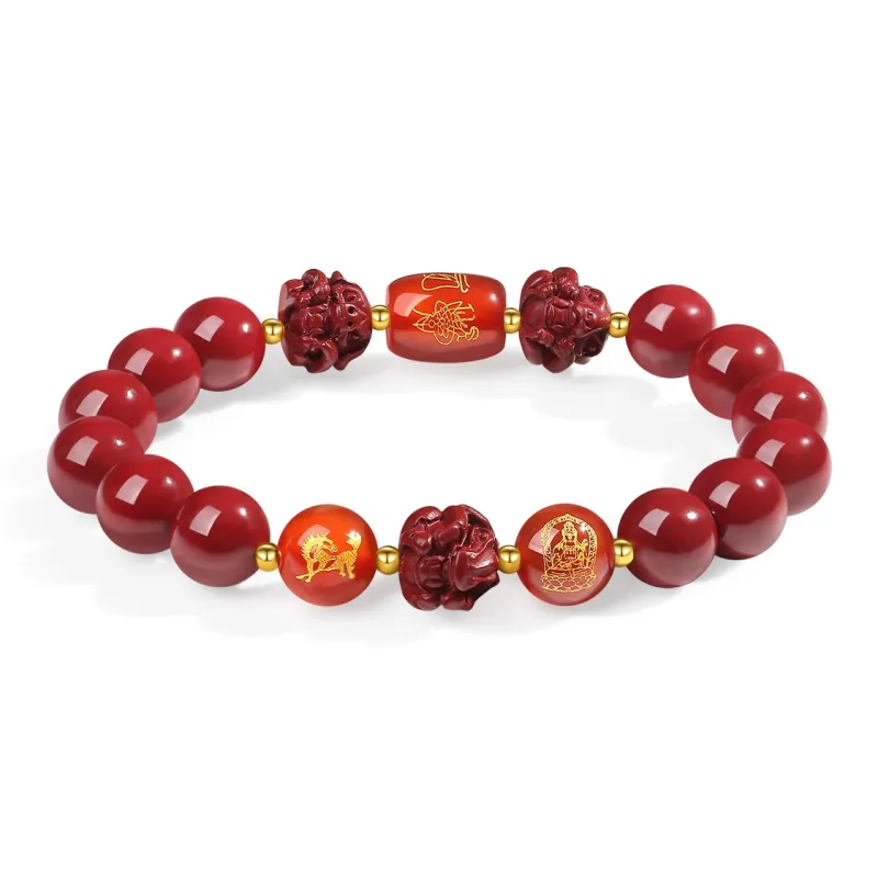 ZKY Cinnabar Jade Bracelets Unisex-10