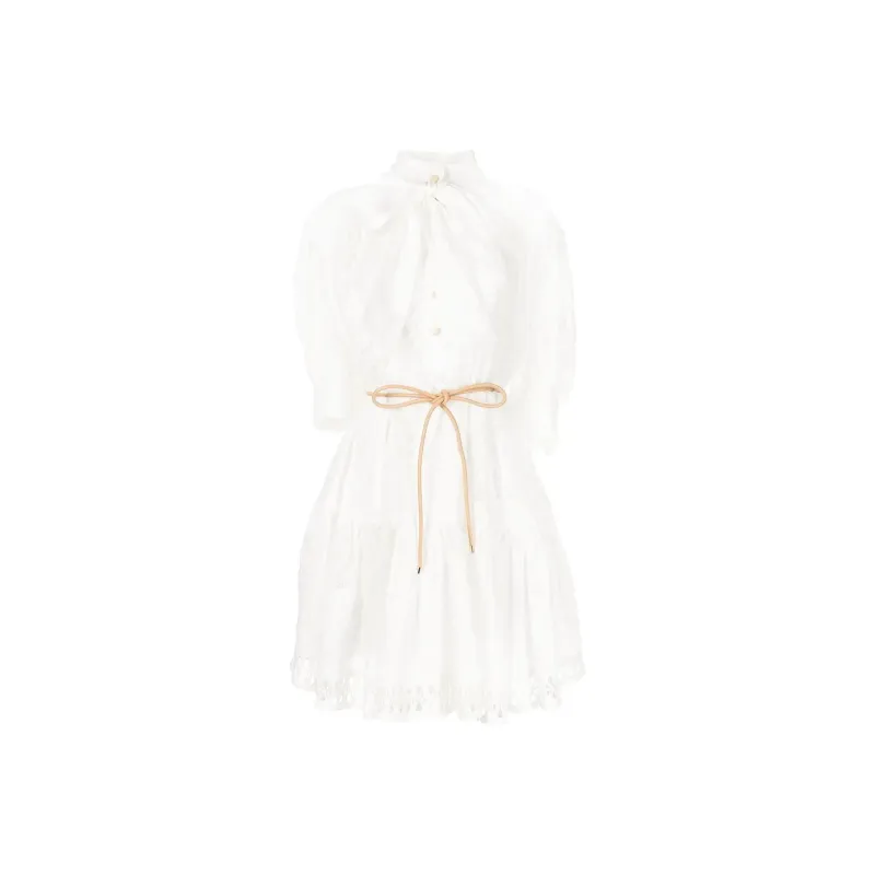 Zimmermann Short-Sleeved Dresses Women's White-0