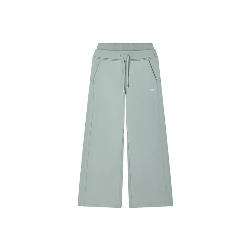 FILA ORIGINALE Knitted Sports Pants Women's Chaos Gray Green-0