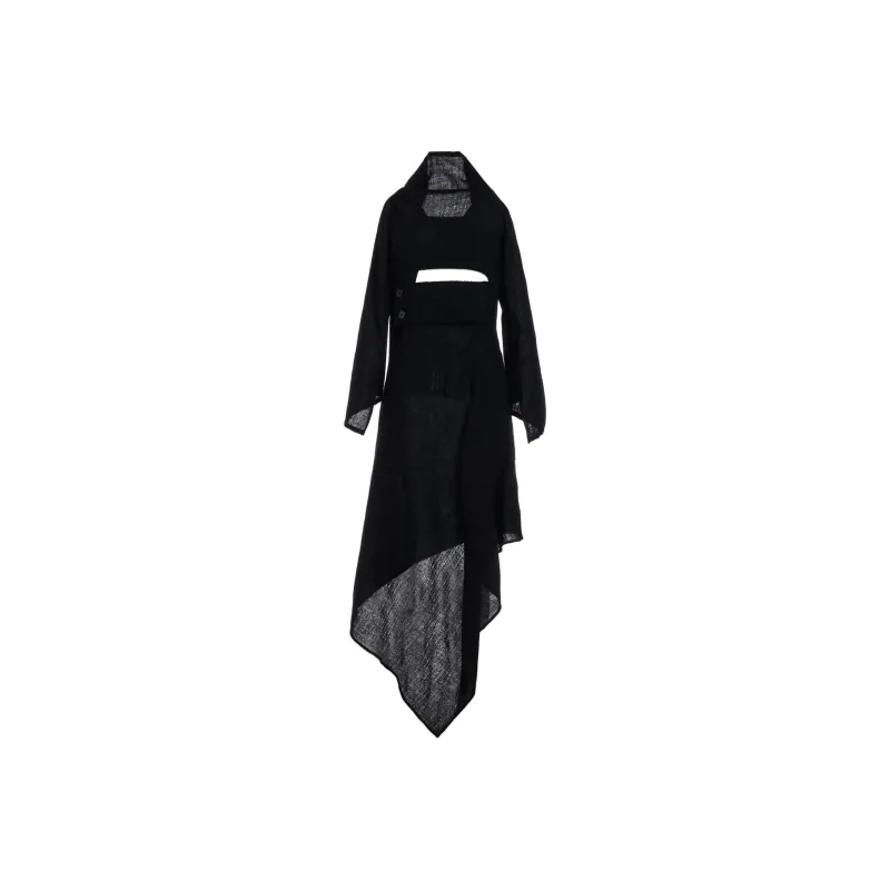 Yohji Yamamoto Long Sleeved Dress Women's Black-0