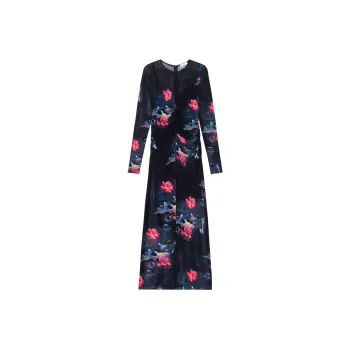 GANNI Allover Floral Printed Maxi Dress