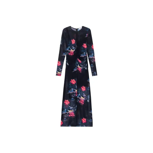 GANNI Allover Floral Printed Maxi Dress