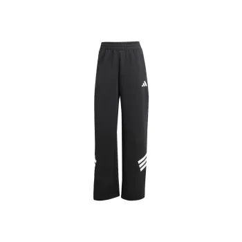 Adidas Women's Future Icons 3 Stripes Open Hem Tracksuit Bottoms Black