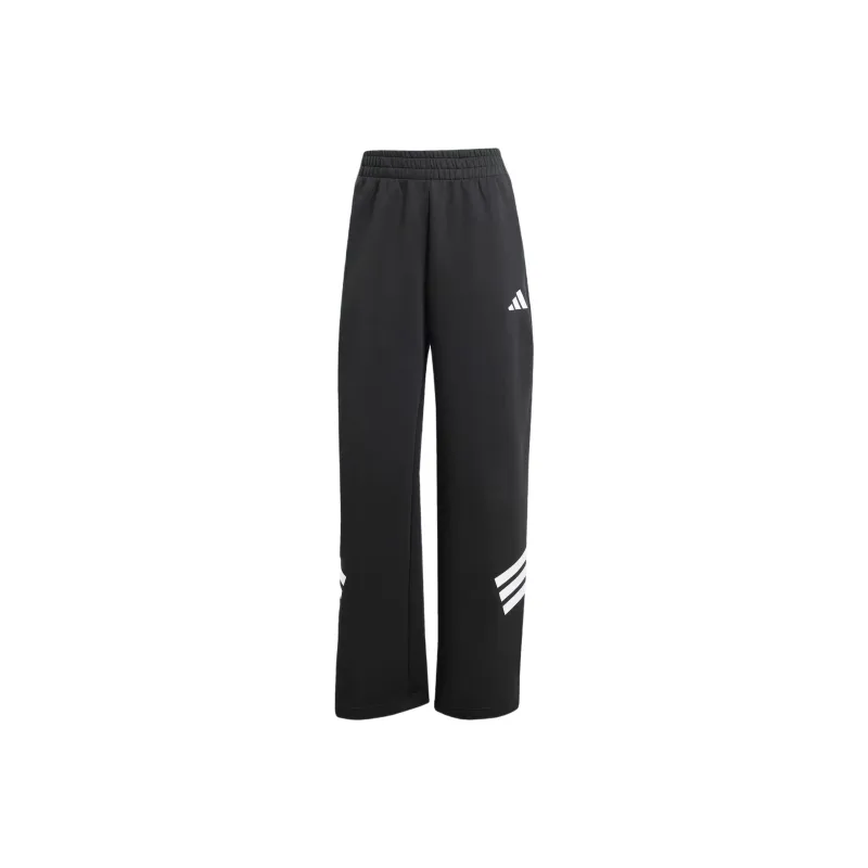 Adidas Women's Future Icons 3 Stripes Open Hem Tracksuit Bottoms Black-0