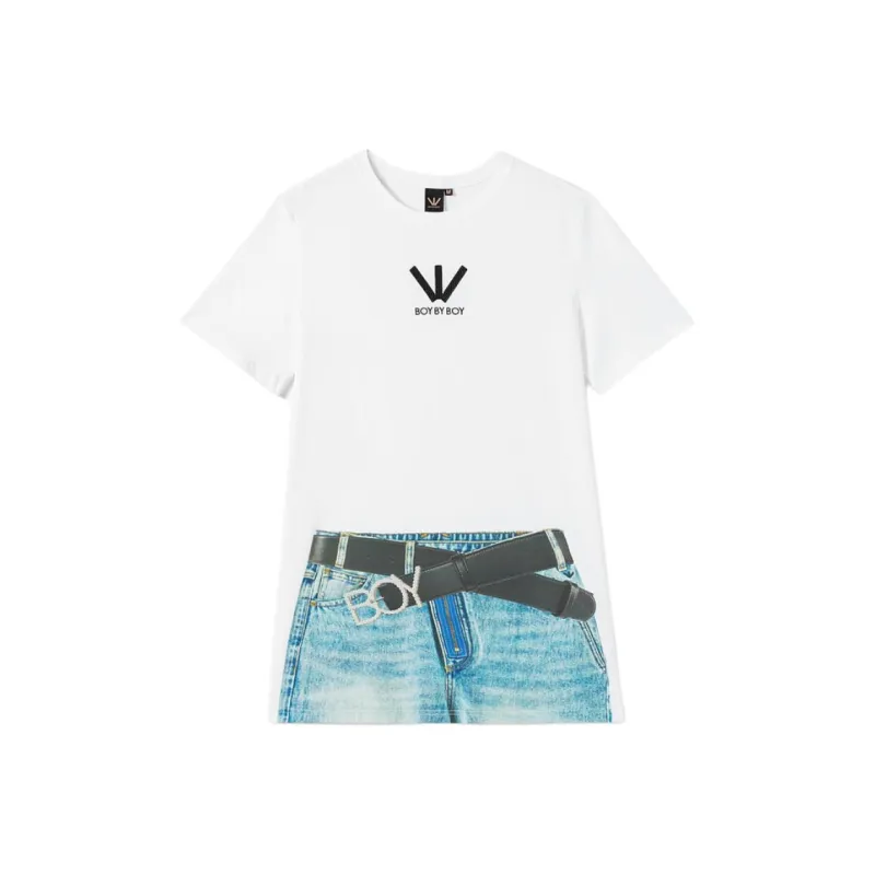 BOY BY BOY Short Sleeved Dresses Women's White-0