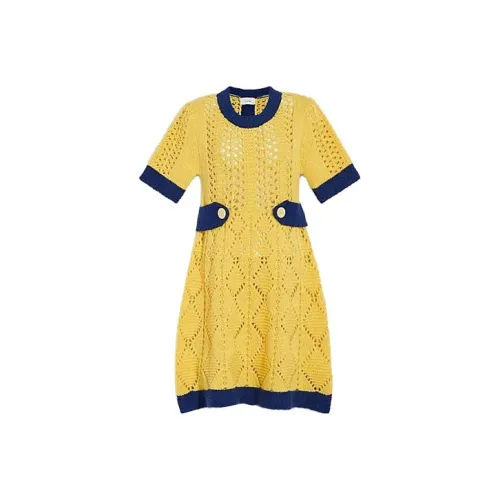 COACH Short Sleeved Dresses Women's Yellow