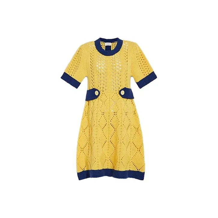 COACH Short Sleeved Dresses Women's Yellow-0