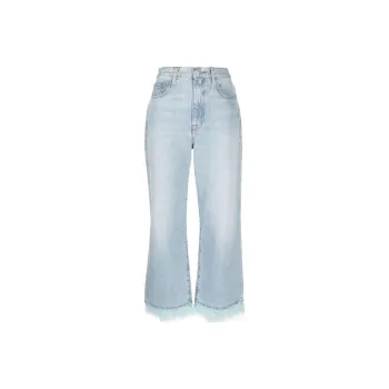 FRAME Le Dancing Jane Feather-trim Cropped Jeans
