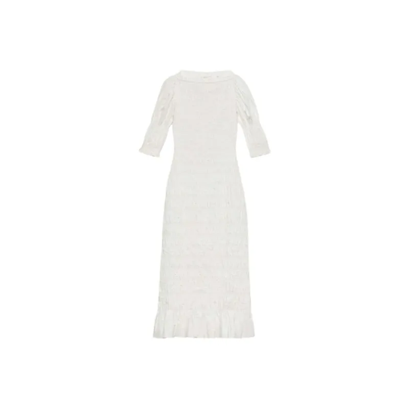 DOEN RAQUELLA DRESS Short Sleeved Dress Women's White-0