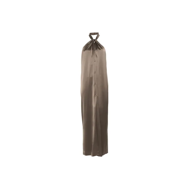 NANUSHKA Elima Satin Halterneck Dress-0