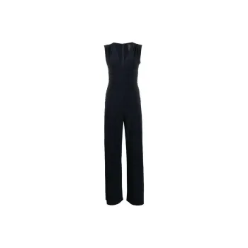 NORMA KAMALI Ruched V neck Jumpsuit
