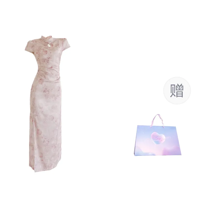 Aghr Short Sleeved Dress Women's Pink-7