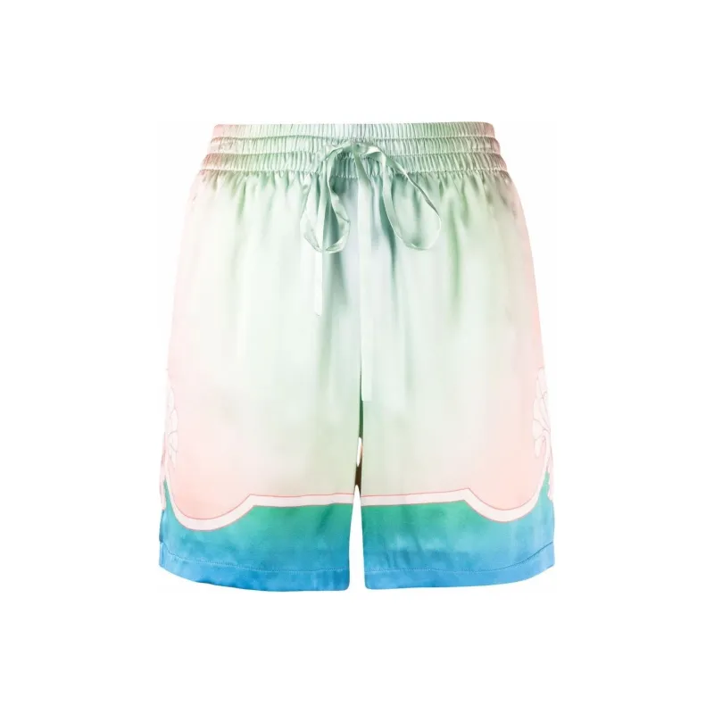 CASABLANCA Tie-dye Drawstring Silk Shorts-0