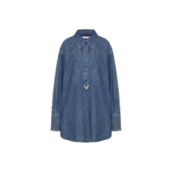 Valentino Long Sleeved Dress Women's Blue