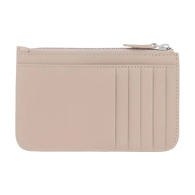 Balenciaga Sheepskin Card Holder Coin Purse Women's Light Beige-2
