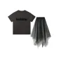 Clothing Set (Gray T-Shirt+Mesh Skirt)