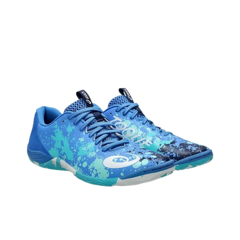 Asics TOQUE 8 Slip Resistant, Abrasion Resistant, Breathable, Supportive Soccer Shoes Men's Blue-2