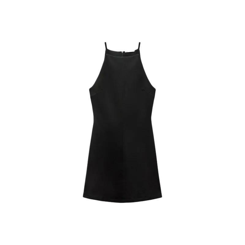 ZARA Slip Dresses Women's Black-0