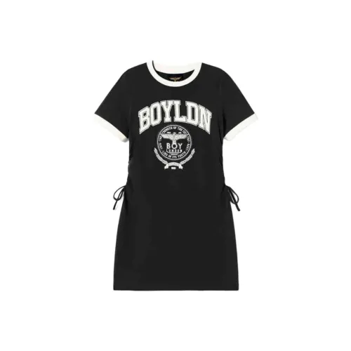 Boy London Short Sleeved Dresses Women's Black/Beige White