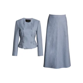 ROEYSHOUSE Business Suits Women's Light Blue