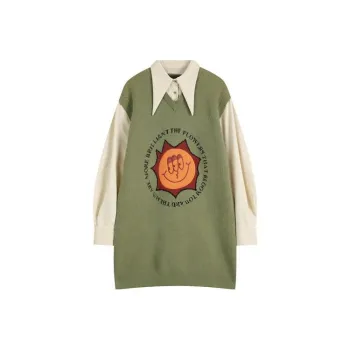 ELF SACK Long-Sleeved Dresses Women's Sunflower Green