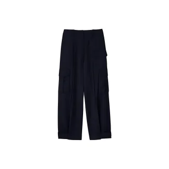 Sandro Tweed Cargo Trousers
