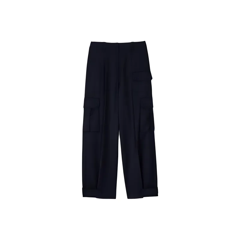 Sandro Tweed Cargo Trousers-0