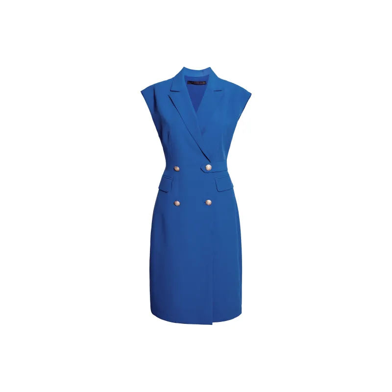 ROEYSHOUSE Short Sleeved Dress Women's Blue-0