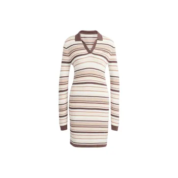 Adidas Originals Striped Knitted Polo Dress