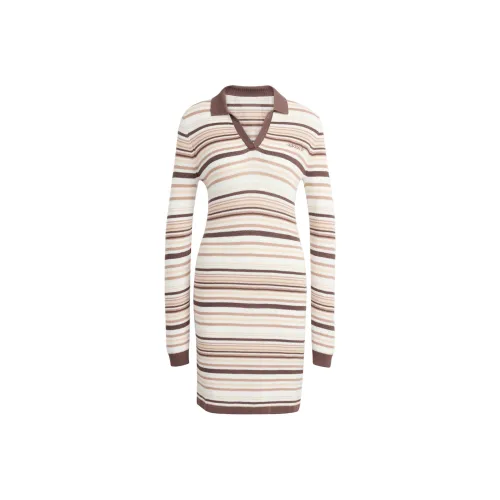 Adidas Originals Striped Knitted Polo Dress