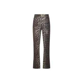 GANNI Leopard Foil Print Jeans