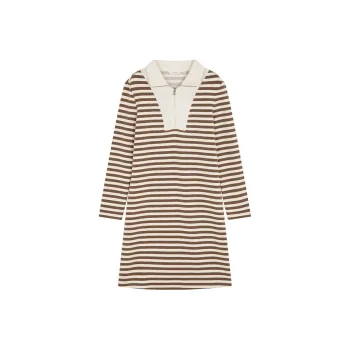 IHIMI Long Sleeved Dresses Women's Apricot Coffee