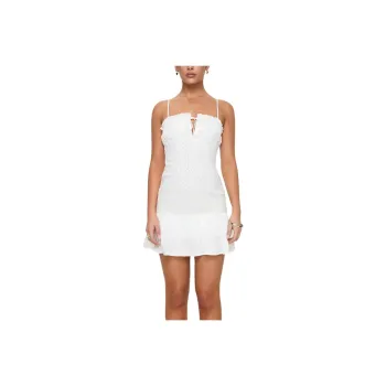 PRINCESS POLLY LINDSTROM MINI DRESS Slip Dresses Women's White/White