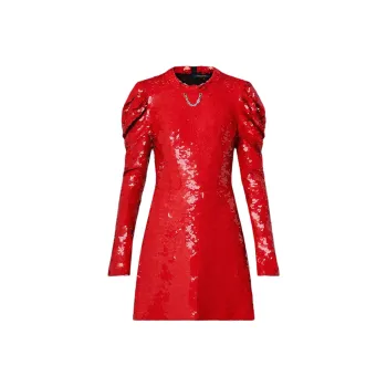 LOUIS VUITTON FW24 Long Sleeved Dresses Women's Red