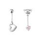Cut-Out Heart 1 Pack+Bear Pink Zirconia 1 Piece Eh-2332.ebE