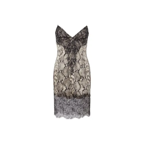 BALMAIN Python print Lace Minidress