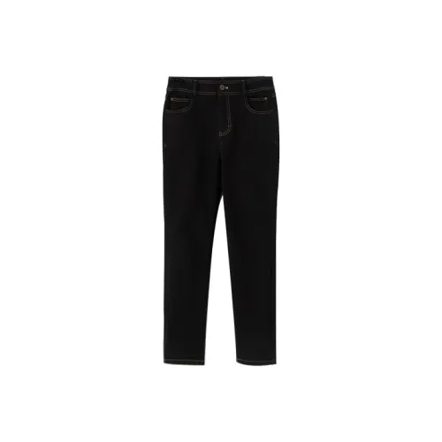 YUMOMO STAR Jeans Women's Simple Black